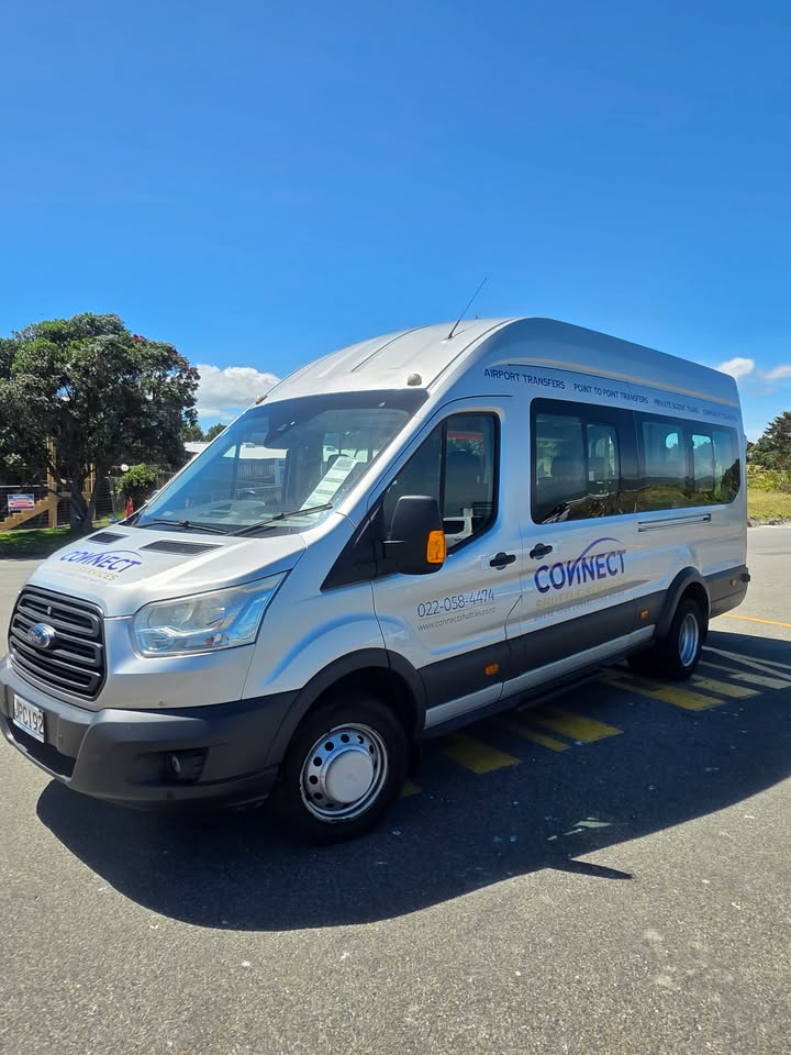 Ford Transit 16-Seater Bus with professional signwriting - Connect Shuttle Services